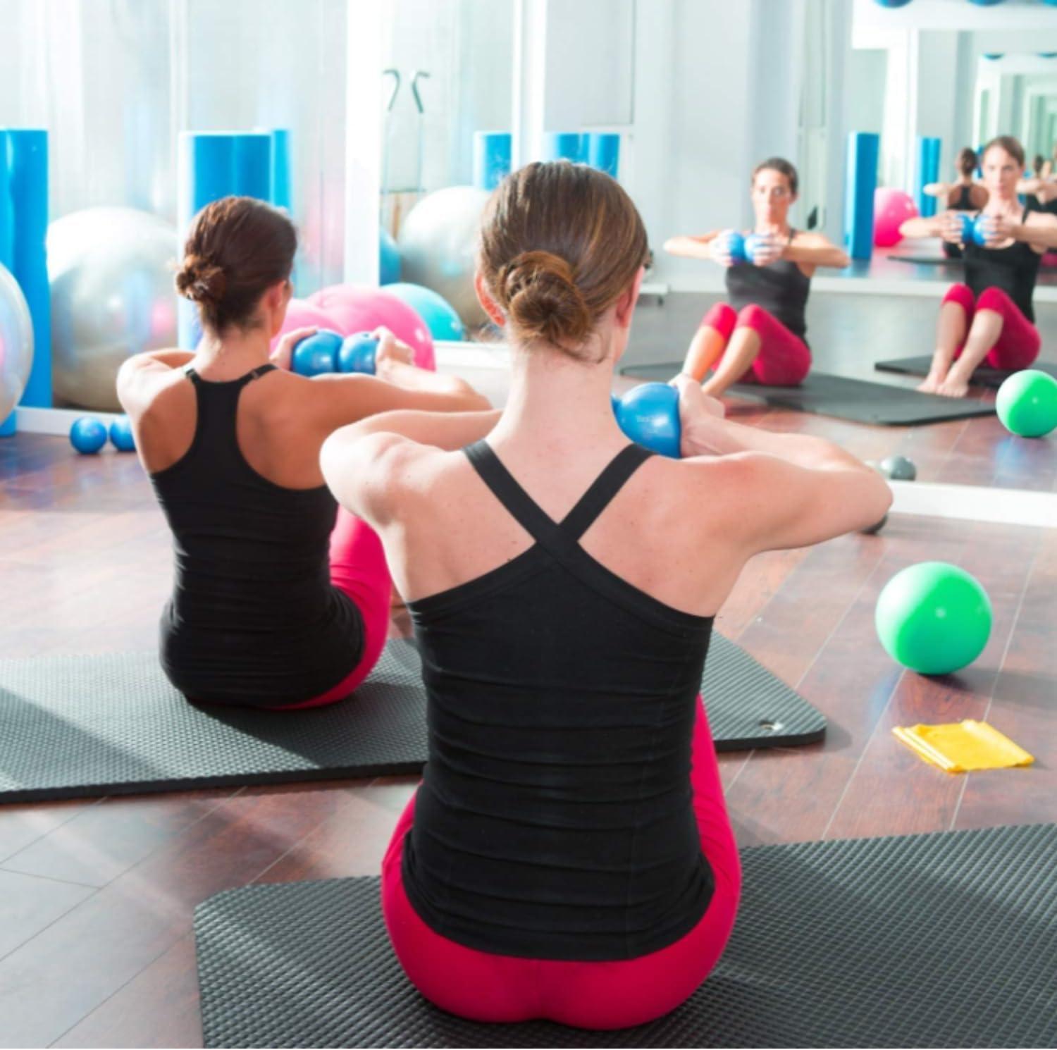 image:imageYes4All Weighted Toning Balls for Exercise Soft Medicine Balls for Exercise Pilates Yoga Balance Flexibility 210lbsK 8lb Purple