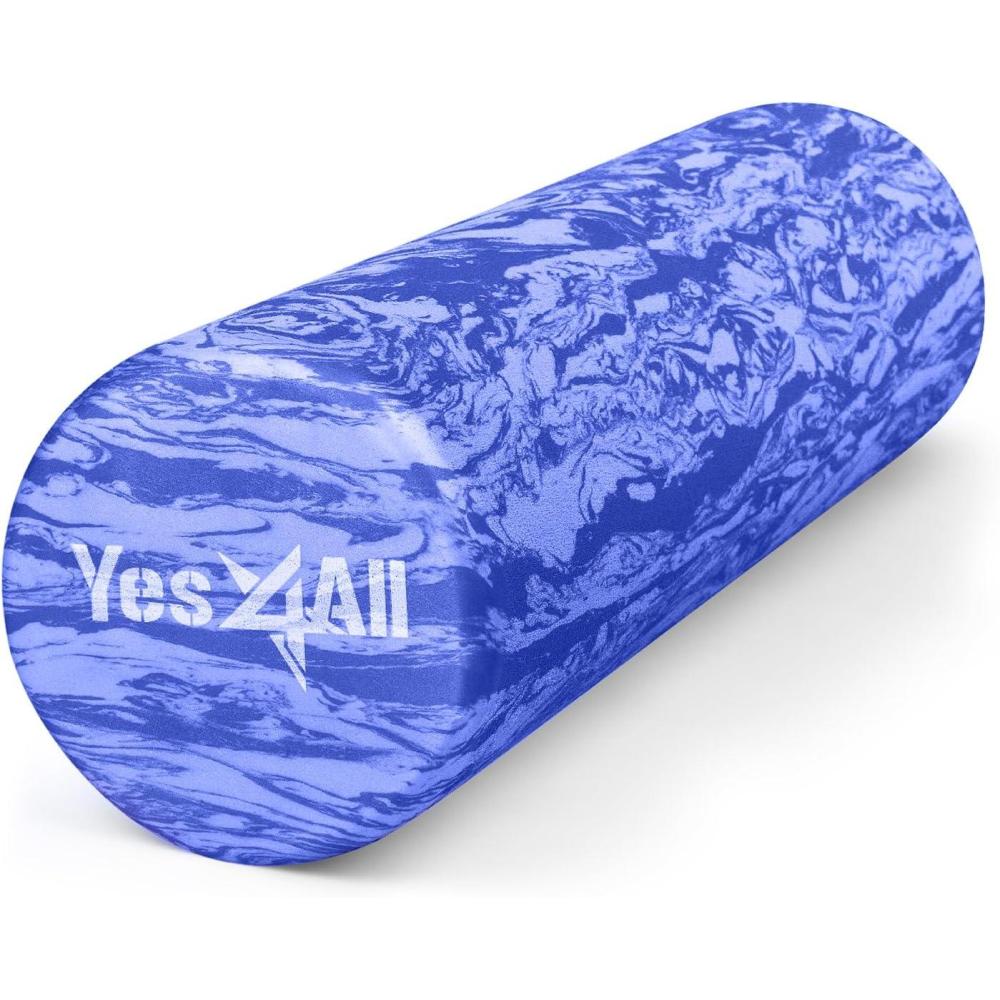 image:imageYes4All EVA Firm Foam Roller for Back Round Back Roller for Exercise Yoga amp Pilates 12182436 inchN Clematis Marbled