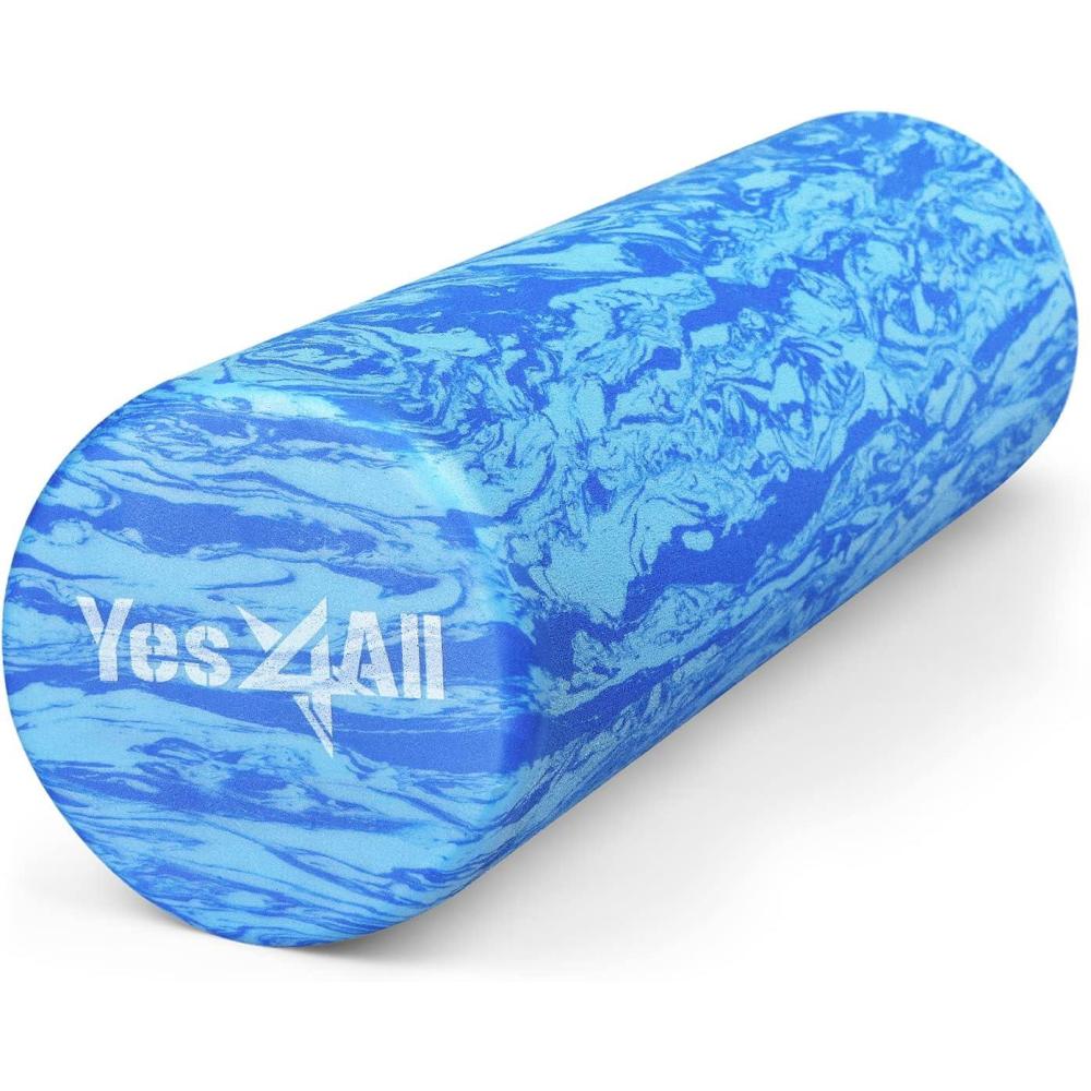 image:imageYes4All EVA Firm Foam Roller for Back Round Back Roller for Exercise Yoga amp Pilates 12182436 inchO Ocean Marbled