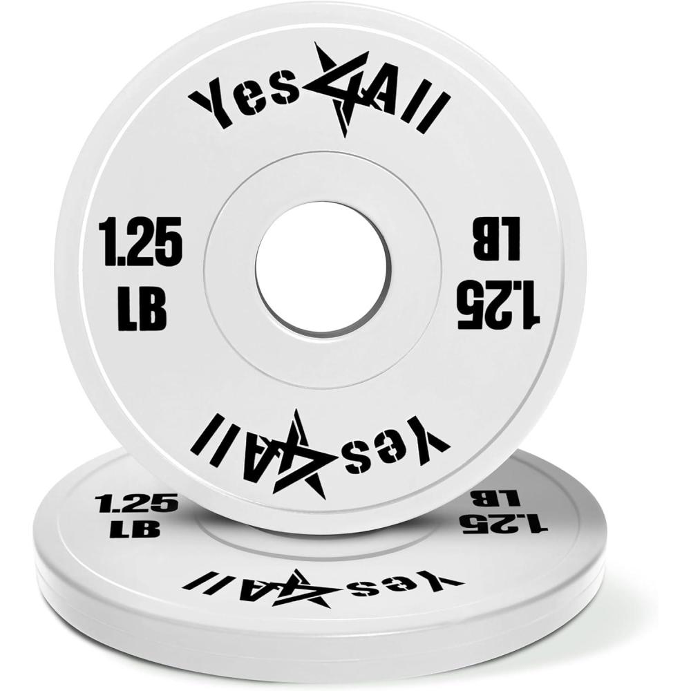 image:imageYes4All Fractional Weight Plates Set Available In Steel And Rubber Set of 246 Plates in 125LB 25LB or 5LB Sizes Micro Change Plates for Dumbbell and Olympic Barbell WeightliftingI 125LB x 2pcs Rubber