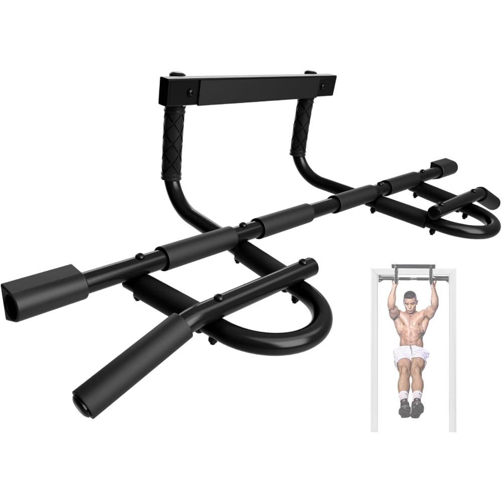 image:imageYes4All Heavy Duty Wall Mounted Pull Up Bar Over Door Pull Up Bar for Doorway Multi Grip Chin Up Bar Sturdy Strength Training Bars amp Durable Gym Bar for Home ExercisePull Up Bar XSP