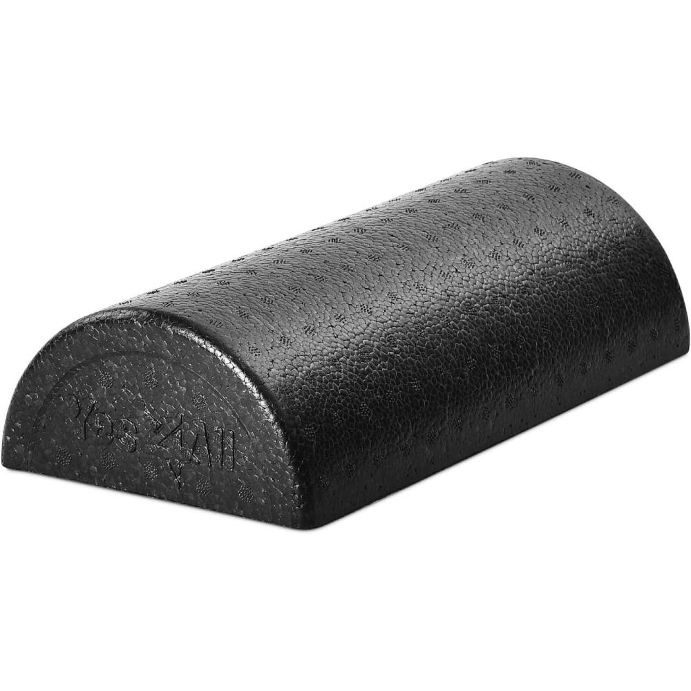 image:imageYes4All HighDensity EPP Half Round Back Roller Foam Exercise Foam Roller for Yoga Pilates amp Stretching 12 18 24 36 inchBlack
