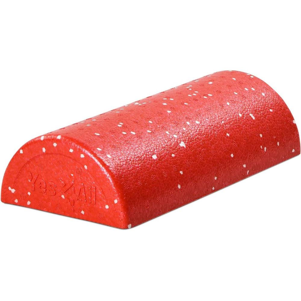 image:imageYes4All HighDensity EPP Half Round Back Roller Foam Exercise Foam Roller for Yoga Pilates amp Stretching 12 18 24 36 inchRed Snow