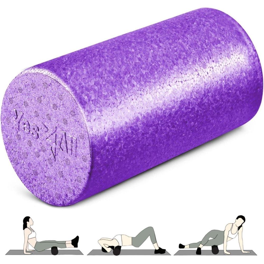 image:imageYes4All HighDensity EPP Round Back Roller Foam Exercise Foam Roller for Yoga Pilates amp Stretching 12 18 24 36 inchPurple