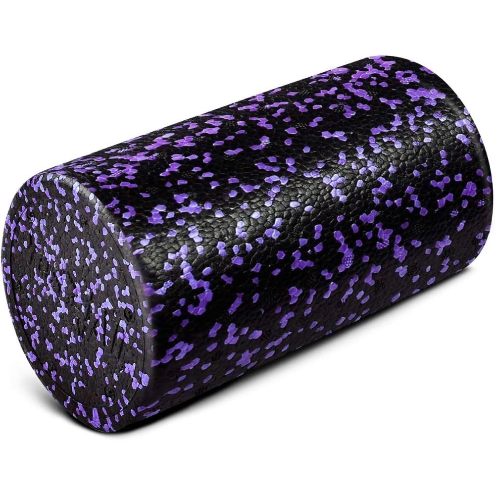 image:imageYes4All HighDensity EPP Round Back Roller Foam Exercise Foam Roller for Yoga Pilates amp Stretching 12 18 24 36 inchPurple Speckled