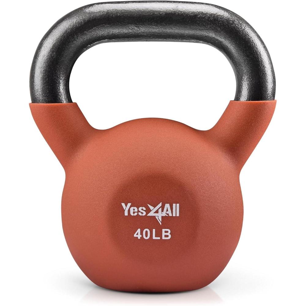 image:imageYes4All Kettlebell 565 LB Neoprene Coated Cast Iron Kettlebells Wide Grip Handle amp Flat Bottom for Swings Squats Deadlifts Push Ups amp Full Body Training at Home Gym Single amp SetI 40LB Spice Route