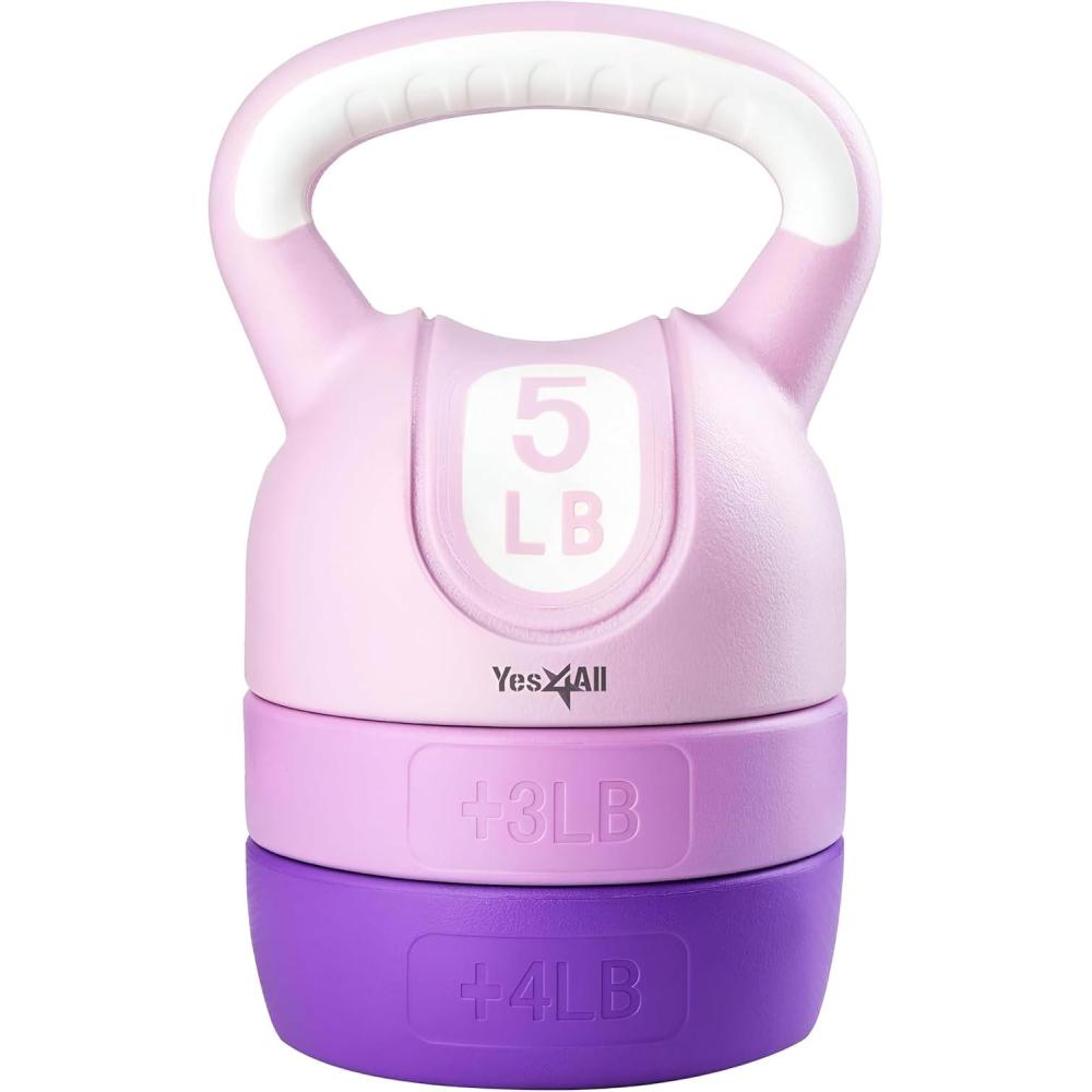 image:imageYes4All Kettlebell Sets  Adjustable Kettlebell Set for Strength Training  Kettlebells Adjustable Weight for Versatile WorkoutsA Purple