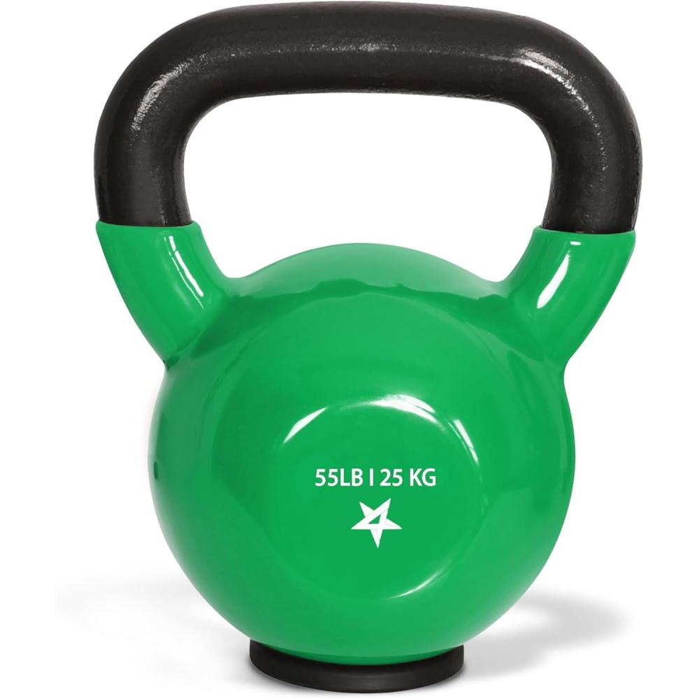 image:imageYes4All Kettlebells Rubber Base Kettlebell Set for Women Strength Training Kettlebells Weights 1065 lbsM 55LB Grass Green