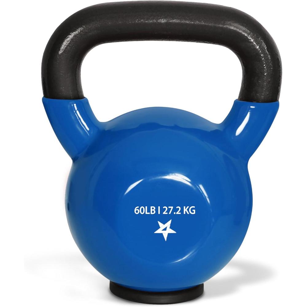 image:imageYes4All Kettlebells Rubber Base Kettlebell Set for Women Strength Training Kettlebells Weights 1065 lbsN 60LB Deep Blue