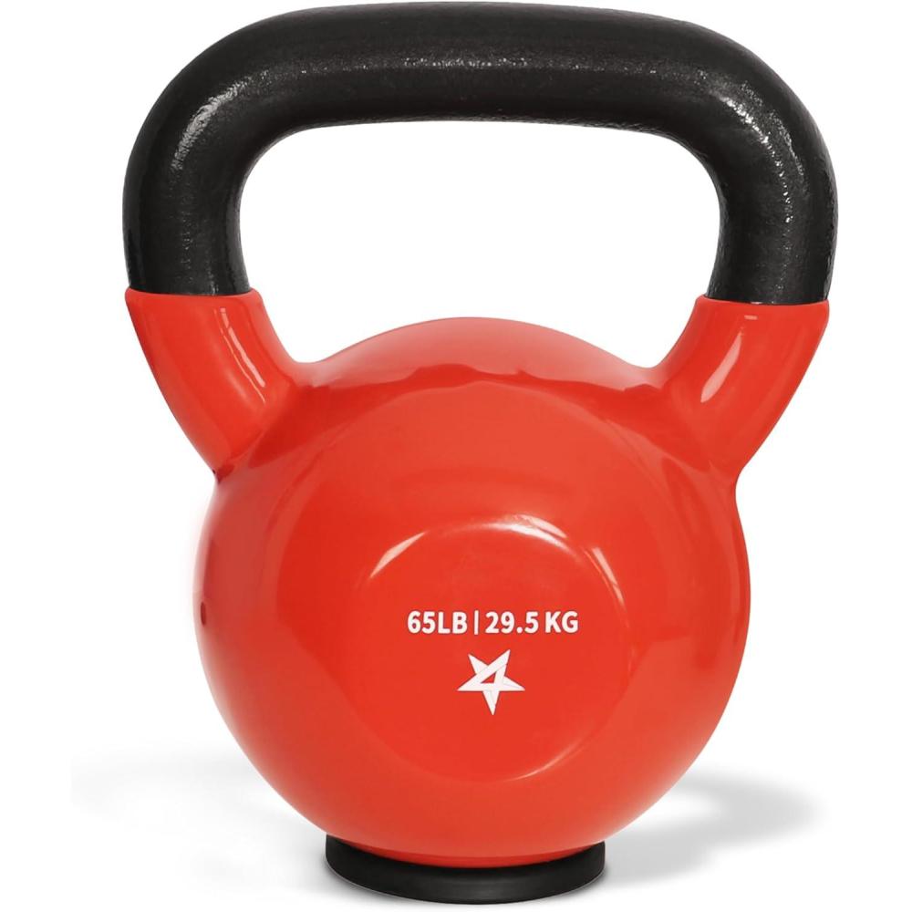 image:imageYes4All Kettlebells Rubber Base Kettlebell Set for Women Strength Training Kettlebells Weights 1065 lbsO 65LB  Dark Red