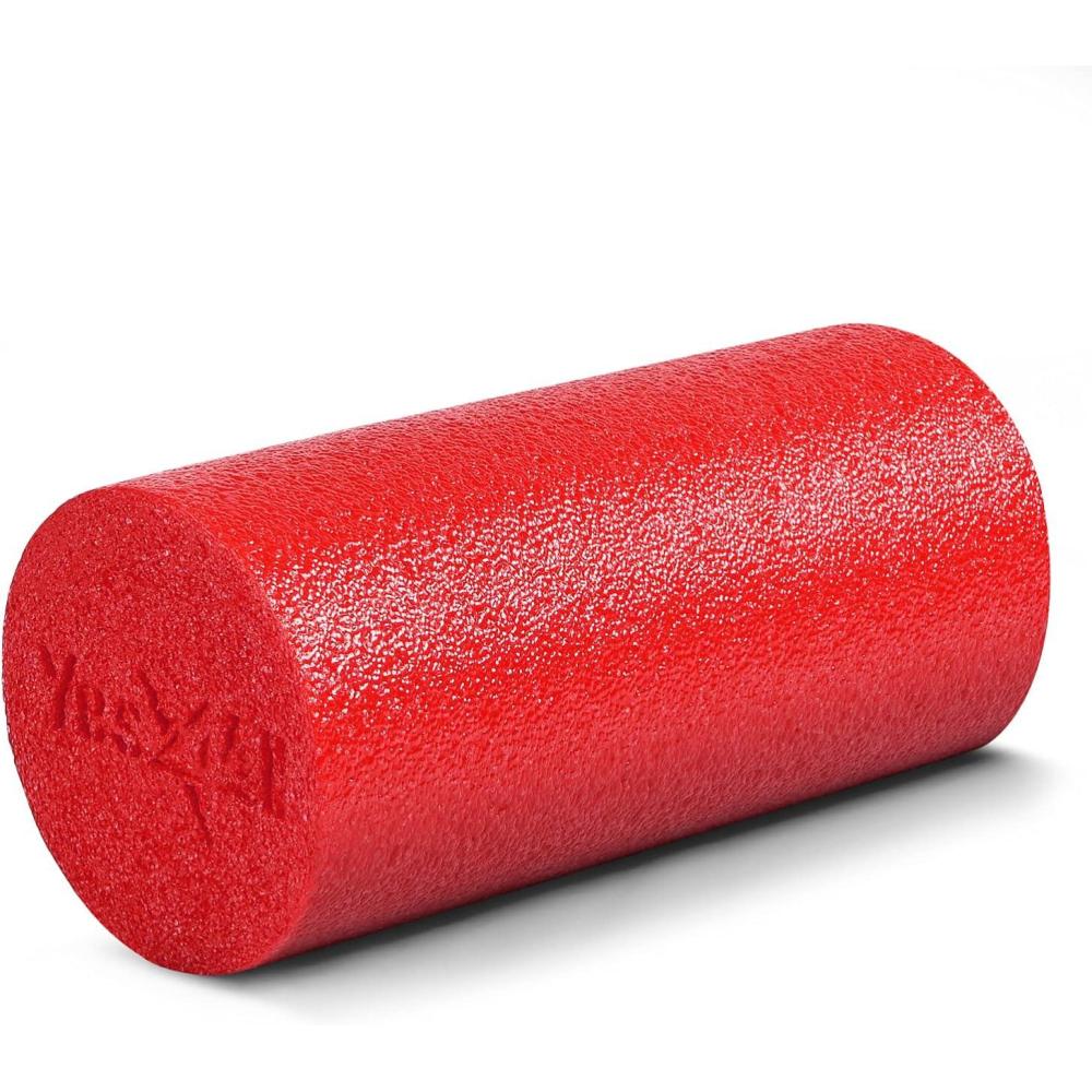 image:imageYes4All Medium Firm Round PE Foam Roller 12 18 24 36 Inches for Pilates Yoga Stretching Balance amp Core ExercisesRed