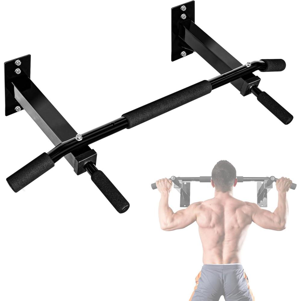 image:imageYes4All Pull Up Bar Wall Mounted Multifunctional Wall Mounted Pull Up Bar for Home Gym Workout Strength Training EquipmentA Standard Black