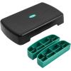 Yes4All 18.9″ Aerobic Exercise Step Platform with 2 Risers, Adjustable Height Workout Stepper 3″ 5.1″ for Home Gym(A. Neo Green)