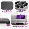 Yes4All 18.9″ Aerobic Exercise Step Platform with 2 Risers, Adjustable Height Workout Stepper 3″ 5.1″ for Home Gym(D. Purple/Black)