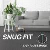 Yes4All 24SQFT-120SQFT Puzzle Exercise Mat for Home Gym, EVA Interlocking Foam Floor Tiles with Border for Workout Equipment(Grey)