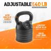 Yes4All Adjustable Kettlebell Set, 20–40 LB Weight Set, Solid Cast Iron Handle with Spacer Disks & Secure Lock, Space-Saving Kettlebell for Home Gym Strength Training, Black(20lbs)
