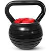 Yes4All Adjustable Kettlebell Set, 20–40 LB Weight Set, Solid Cast Iron Handle with Spacer Disks & Secure Lock, Space-Saving Kettlebell for Home Gym Strength Training, Black(40.0 Pounds)