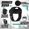 Yes4All Adjustable Neck Harness for Weight Training – Wide Padded Strap Support for Strengthening & Resistance Training, Weight Lifting Head Harness Black(A. Black)