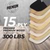 Yes4All Balance Board Sports Trainer, Surf Trainer Board With Adjustable Stoppers, Improve Core Strength and Balance Control(B. Black)