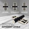 Yes4All Balance Board Sports Trainer, Surf Trainer Board With Adjustable Stoppers, Improve Core Strength and Balance Control(B. Black)