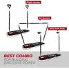 Yes4All Balance Board Sports Trainer, Surf Trainer Board With Adjustable Stoppers, Improve Core Strength and Balance Control(H. Combo Portable Home Gym – Black/Red)