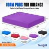 Yes4All Balance Pad, Nonslip TPE Foam Balance Pad with Upgraded Sizes – L, XL, XXL Balance Mat for Fitness, Yoga & Stability Training – Multicolor Options(J.Purple – XL – (19″ x 15″ x 2 25″))