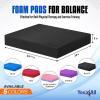 Yes4All Balance Pad, Nonslip TPE Foam Balance Pad with Upgraded Sizes – L, XL, XXL Balance Mat for Fitness, Yoga & Stability Training – Multicolor Options(B.Black – L – (15 5″ x 13″ x 2″))