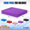 Yes4All Balance Pad, Nonslip TPE Foam Balance Pad with Upgraded Sizes – L, XL, XXL Balance Mat for Fitness, Yoga & Stability Training – Multicolor Options(D.Purple – L – (15 5″ x 13″ x 2″))