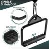 Yes4All Cable Machine Attachment, Double D Handle & Tricep Rope Cable Attachment, Weight Machine Accessories Load 880 LB for Home Gym(D. Single D Handle – Black)