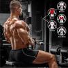 Yes4All Cable Machine Attachment, Double D Handle & Tricep Rope Cable Attachment, Weight Machine Accessories Load 880 LB for Home Gym(E. Double D Handle Black)
