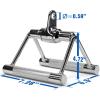 Yes4All Cable Machine Attachment, Double D Handle & Tricep Rope Cable Attachment, Weight Machine Accessories Load 880 LB for Home Gym(F. Double Row Rotate Chrome)