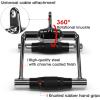 Yes4All Cable Machine Attachment, Double D Handle & Tricep Rope Cable Attachment, Weight Machine Accessories Load 880 LB for Home Gym(G. Double Row Rotate Rubber)