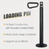 Yes4All Cable Machine Attachment, Row Handles, Tricep Rope, Straight Bar, V Bar, LAT Pulldown Accessories Load 880 LB for Home Gym(A. (Black) Loading Pin: For Both Olympic and Standard Plates)