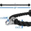 Yes4All Cable Machine Attachment, Row Handles, Tricep Rope, Straight Bar, V Bar, LAT Pulldown Accessories Load 880 LB for Home Gym(A. Tricep Rope + Straight Bar + V Bar)
