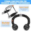 Yes4All Cable Machine Attachment, Row Handles, Tricep Rope, Straight Bar, V Bar, LAT Pulldown Accessories Load 880 LB for Home Gym(B. Double D Handle + TricepRope)