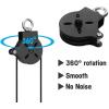 Yes4All Cable Machine Attachment, Row Handles, Tricep Rope, Straight Bar, V Bar, LAT Pulldown Accessories Load 880 LB for Home Gym(C. (Black) Full Combo: For 2 inch Olympic Plates)