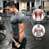 Yes4All Cable Machine Attachment, Row Handles, Tricep Rope, Straight Bar, V Bar, LAT Pulldown Accessories Load 880 LB for Home Gym(E. Tricep Rope + Double D + Straight Bar + V Bar)