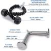 Yes4All Cable Machine Attachment, Row Handles, Tricep Rope, Straight Bar, V Bar, LAT Pulldown Accessories Load 880 LB for Home Gym(F. Tricep Rope + V Bar)
