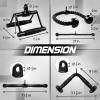 Yes4All Cable Machine Attachment, Row Handles, Tricep Rope, Straight Bar, V Bar, LAT Pulldown Accessories Load 880 LB for Home Gym(H. (Black) Tricep Rope + Double D + Straight Bar + V Bar + Single D)