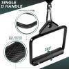 Yes4All Cable Machine Attachment, Row Handles, Tricep Rope, Straight Bar, V Bar, LAT Pulldown Accessories Load 880 LB for Home Gym(H. (Black) Tricep Rope + Double D + Straight Bar + V Bar + Single D)