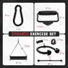 Yes4All Cable Machine Attachment, Row Handles, Tricep Rope, Straight Bar, V Bar, LAT Pulldown Accessories Load 880 LB for Home Gym(I.(Black) Cable Attachments Full Accessories Set)