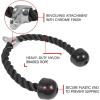 Yes4All Cable Machine Attachment, Row Handles, Tricep Rope, Straight Bar, V Bar, LAT Pulldown Accessories Load 880 LB for Home Gym(K. Black Tricep Rope 27″)