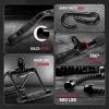 Yes4All Cable Machine Attachment, Row Handles, Tricep Rope, Straight Bar, V Bar, LAT Pulldown Accessories Load 880 LB for Home Gym(K.(Black) Cable Attachments Accessories Set with Curl Lat Pulldown Bar 30″)