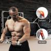 Yes4All Cable Machine Attachment, Row Handles, Tricep Rope, Straight Bar, V Bar, LAT Pulldown Accessories Load 880 LB for Home Gym(L. (Chrome) Tricep Rope + Straight Bar)