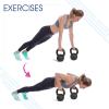 Yes4All Cast Iron Kettlebell, Strength Training Kettlebells 5-80 Lb (5,10,15,20,25,30,35,40,45,50,60,70,80 Lb) for Full Body Workout, Push up, Strength Training – Single & Kettlebell Set of 2 for Men(D.Black 20lbs)