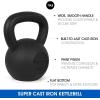 Yes4All Cast Iron Kettlebell, Strength Training Kettlebells 5-80 Lb (5,10,15,20,25,30,35,40,45,50,60,70,80 Lb) for Full Body Workout, Push up, Strength Training – Single & Kettlebell Set of 2 for Men(L.Black 70lbs)
