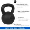 Yes4All Cast Iron Kettlebell, Strength Training Kettlebells 5-80 Lb (5,10,15,20,25,30,35,40,45,50,60,70,80 Lb) for Full Body Workout, Push up, Strength Training – Single & Kettlebell Set of 2 for Men(M.Black 80lbs)