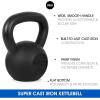 Yes4All Cast Iron Kettlebell, Strength Training Kettlebells 5-80 Lb (5,10,15,20,25,30,35,40,45,50,60,70,80 Lb) for Full Body Workout, Push up, Strength Training – Single & Kettlebell Set of 2 for Men(D.Black 20lbs)
