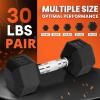 Yes4All Chrome/Rubber Grip Encased Hex Dumbbells – Hand Weights With Anti-Slip 10-30 LBS Pair(F. 30lbs – Pair)