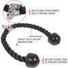 Yes4All Deluxe Tricep Rope Cable Attachment, 27 & 36 inch with 4 Colors, Exercise Machine Attachments Pulley System Gym Pull Down Rope with Carabiner(A. 27″ Black)